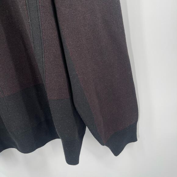 MARCELLO Sweater Extra Large NWT Extra Fine Merino Wool Blend Chocolate Black - Picture 5 of 8